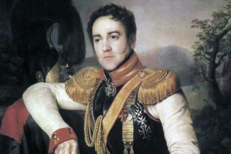 Retrato de ajudante de campo Apraksin, em 1827
