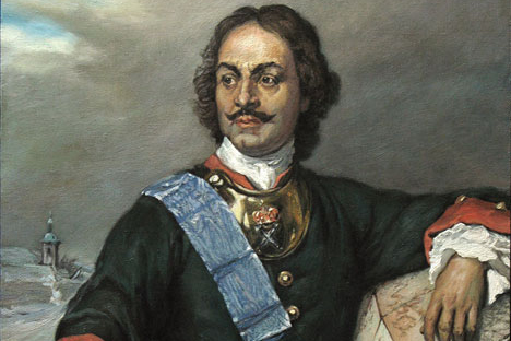 Tsar Piotr, o Grande com o uniforme do regimento Preobrajenski Imagem: Wikipedia.org