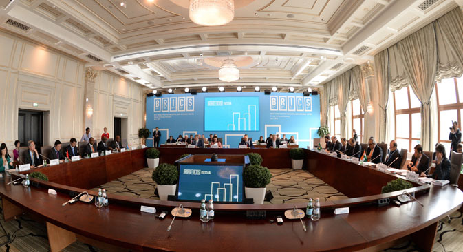 A meeting of the finance ministers and the governors of the central banks of BRICS countries, and members of the New Development Bank Governing Council, Moscow, July 7. Source: TASS