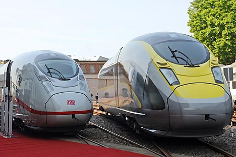 Die in Deutschland für Russland produzierten Desiro-Züge: Ein Beispiel für eine erfolgreiche deutsch-russische Zusammenarbeit. Foto: ITAR-TASS