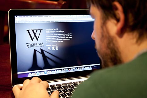 Aus Protest gegen neues Gesetz haben die Macher der Wikipedia das russische Angebot für einen Tag abgeschaltet. Foto:TASS