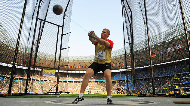 Sergej Litwinow, der Deutsche Leichtathletik-Meisterschaft Champion, wird in London für Russland den Hammer werfen. Foto: Legion Media