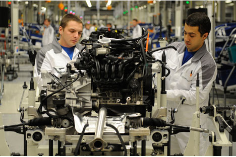 Das VW Autowerk in Kaluga baut seit 2007 PKWs in Russland. Foto: RIA Novosti.  