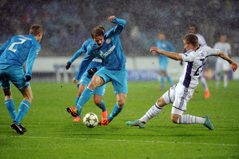 Der dritte Spiel in der Gruppenphase der Champions League gegen Anderlecht hat Zenit einen Sieg gebracht. Foto: ITAR-TASS