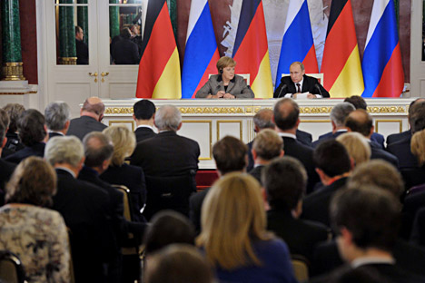 Peterburger Dialog bleibt ein „Knotenpunkt" der Zusammenarbeit zwischen Deutschland und Russland. Foto: RIA Novosti.