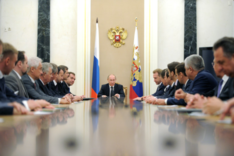 Am 12. Dezember hält Wladimir Putin die jährliche programmatischу Rede vor beiden versammelten Kammern des Parlaments. Foto: ITAR-TASS.