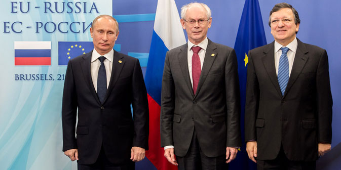 Russland-EU Gipfel in Brüssel: die Stimmung ist trotz Meinungsunterschiede gut. Foto: AP.