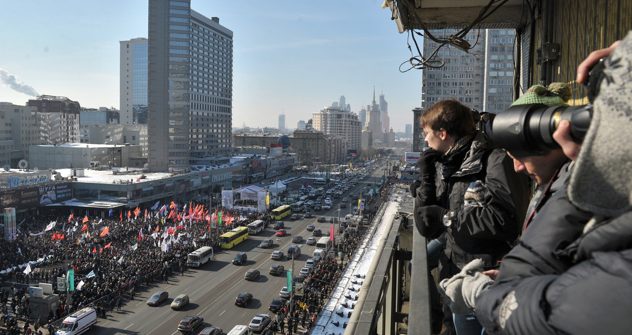 Protestdemo am 10. März in Moskau. Foto: Kommersant