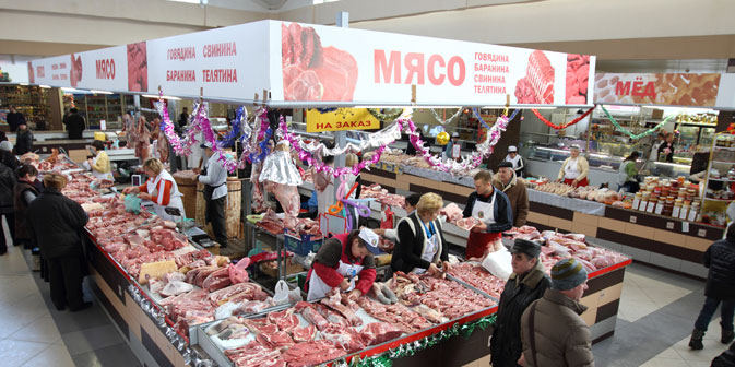 Russland verhängt ab 4. Februar 2013 eine Importsperre für gekühltes Fleisch aus Deutschland. Grund: angeblich schlechte Kontrollen. Foto: Lori / Legion Media