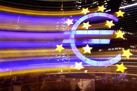 Das Wort Euro, auf Russisch Jevro, hat das Land total erobert. Foto: AP