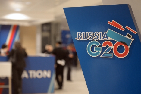 Steuerpolitik und Korruptionsbekämpfung sind die Schwrpunkte des September-G20-Gipfels in St. Petersburg. Foto: RIA Novosti