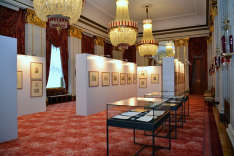 Die Ausstellung im Wappensaal der Russischen Botschaft in Berlin. Foto: Eduard Osechkin