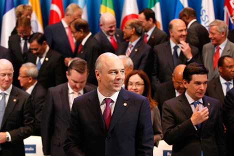 Der russische Finanzminister Anton Siluanow (in der Mitte) während des Finanz-G20-Treffens in Moskau. Foto: Reuters