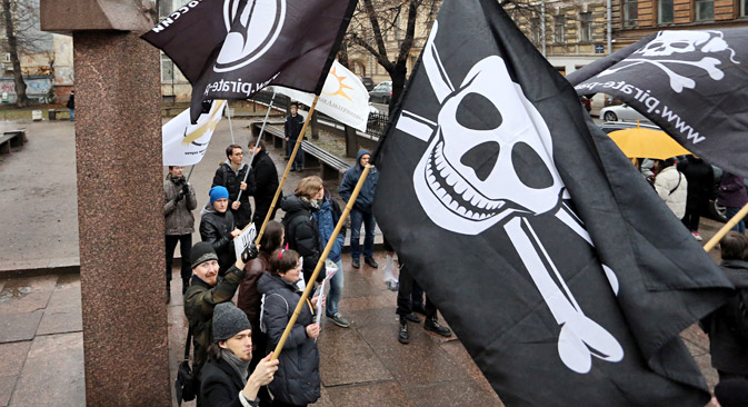 Eine öffentliche Initiative, die gegen das Anti-Piraterie-Gesetz gerichtet war, brachte insgesamt 100 000 Unterschriften russischer Bürger zustande. Foto: ITAR-TASS