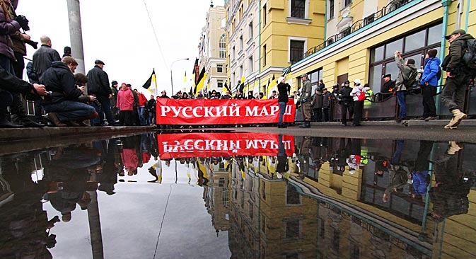 Die russischen Nationalisten wollen in 100 Städten des Landes einen „Russischen Marsch" veranstalten. Foto: ITAR-TASS