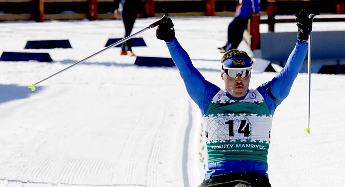 Irek Saripow gewann bei den Paralympics in Vancouver vier Goldmedaillen im Skilanglauf und Biathlon. Foto: ITAR-TASS