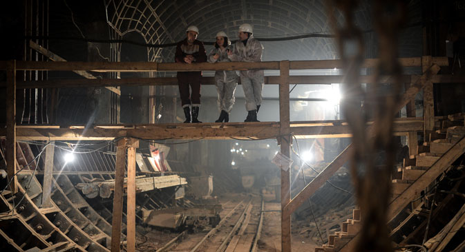 Unter der Oberfläche Moskaus ist im Laufe der Jahrhunderte ein Netz aus Gängen entstanden, das bis heute von Abenteurern erkundet wird. Foto: Wladimir Astapkowitsch/RIA Novosti
