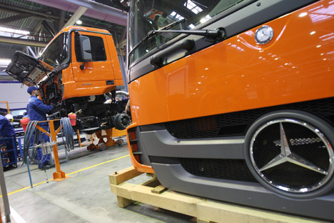 Der deutsche Autobauer will seinen Aktienanteil am russischen Unternehmen deutlich steigern, doch der Deal droht zu scheitern. Foto: Maxim Bogodwid/RIA Novosti