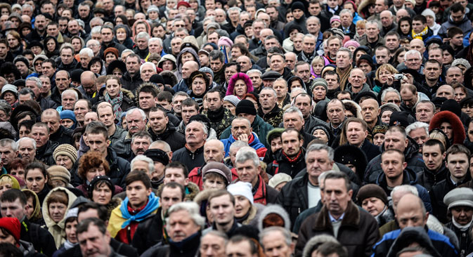 Die Ukraine-Krise ist für viele Russen auch eine persönliche Tragödie. Foto: AFP/East News