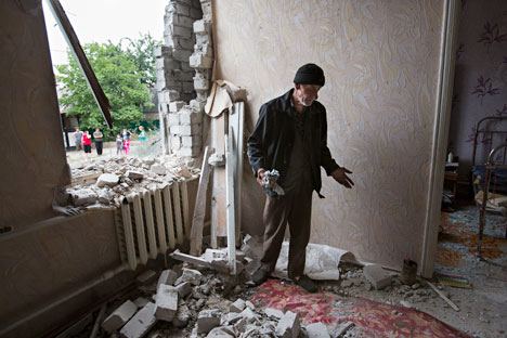 Nach dem Sondereinsatz der ukrainischen Armee in Slawjansk. Foto: AP