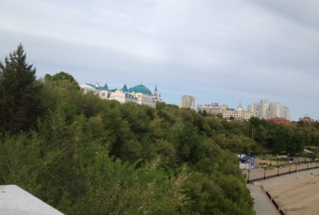 Blick vom Amur auf die Stadt. Foto: Adele Sauer