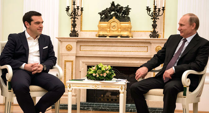 Tsipras und Putin: Eine Spaltung der EU braucht Russland nicht, meinen Experten.  Foto: Pressebild
