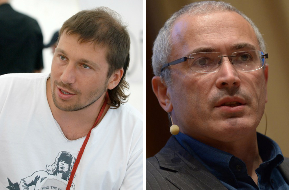 Der frühere Eigentümer des größten russischen Mobilfunk-Einzelhändlers Jewroset, Jewgenij Tschitschwarkin (links), und ein ehemaliger Erdölmagnat Michail Chodorkowski (rechts).