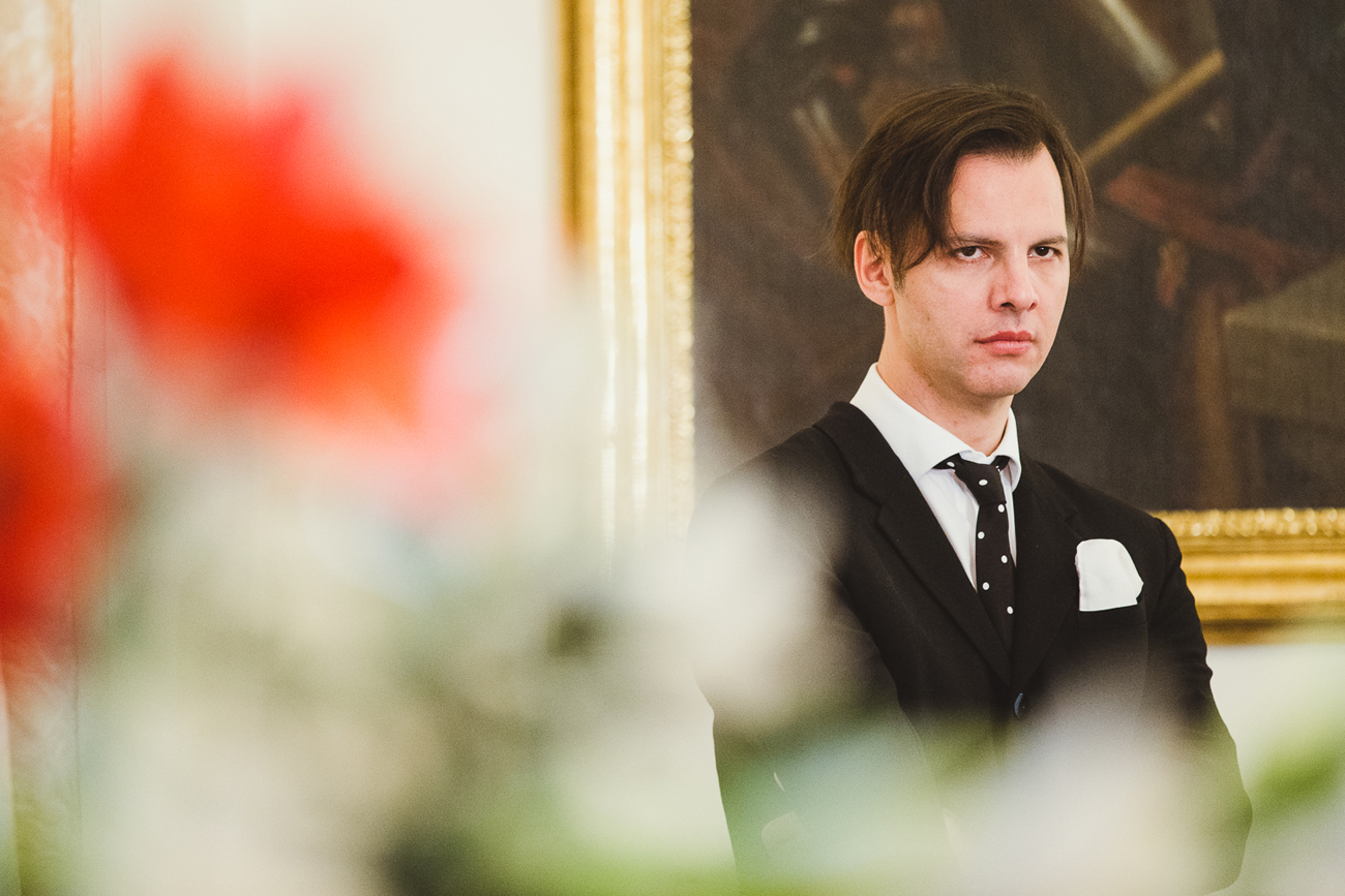 Conductor of the Russian orchestra MusicAeterna, Teodor Currentzis at the press-conference in Moscow on Nov. 16.