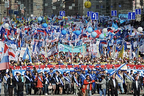 Russia celebrating the Labor Day, May 1, 2012. 