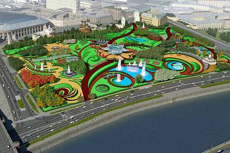 Projects presented for the a competition to build the Zaryadye Park. Source: mka.mos.ru, AFP
