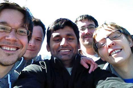From left to right: Oleg Kostour, Anton Krutiansky, Aswinkumar Rajendiran, Jamie Murai and Michael Petrov. Photo from personal archive