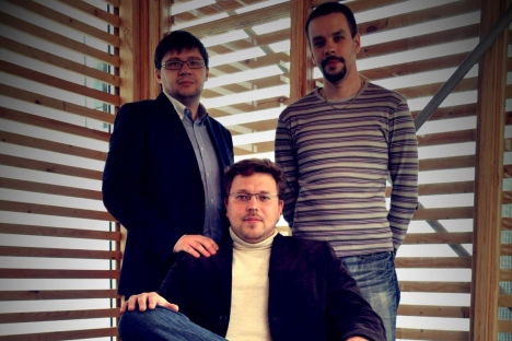 Dmitry Shuvaev, Andrei Klimenko and Alexei Klimenko (L-R) came up with a way to cope with infringement of intellectual property. It remains to be seen whether they succeed. Source: Press Photo