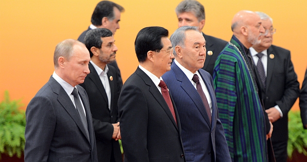 The leaders of the Shanghai Cooperation Organization at the 2012 summit in Beijing. Source: Reuters 