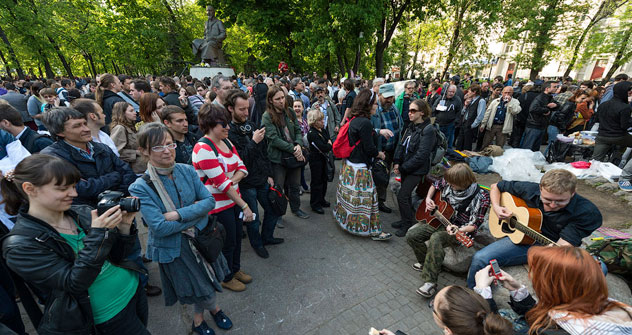 The Occupy Abai encampment in centeral Moscow. Source: Ilya Varlamov