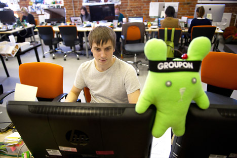 Groupon, Russia's Internet start-up, is qualified as one of the most successful from the point of view of attracting investment. Source: ITAR-TASS 