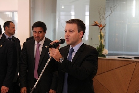 Nikolaj Nikiforov, ruski minister za zveze in množične komunikacije, je obiskal Slovenijo.
