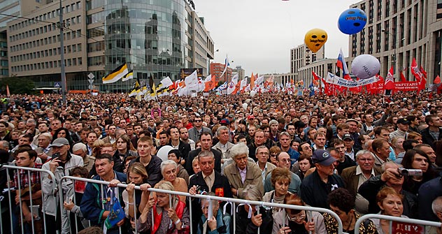 The latest opposition March of Millions on Saturday drew at least 14,000 people. Source: Ruslan Sukhushin