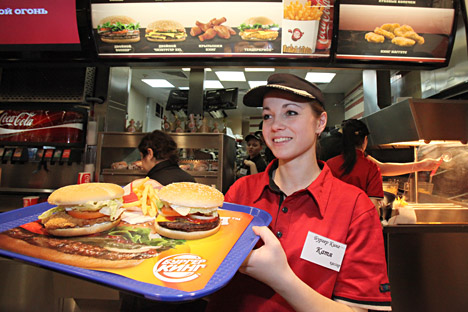  Laut Angaben von Burger King verfügt die Kette in Deutschland über 160 Franchise- und 673 eigenen Restaurants. Foto: RIA Novosti