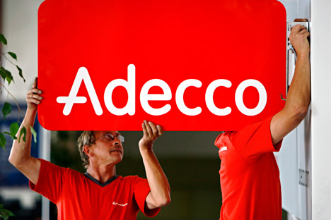 State Duma seeks to restrict the operations of foreign recruiting agency subsidiaries. Pictured: the Adecco recruiting company. Source: AP