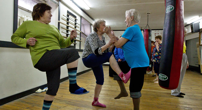 Fitness classes are just one of many new activities older women are embracing. Source: Yakov Andreev / RIA Novosti