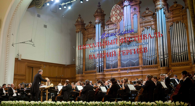 The Moscow's Easter Festival is held under the direction of conductor Valery Gergiev (L). Source: ITAR-TASS
