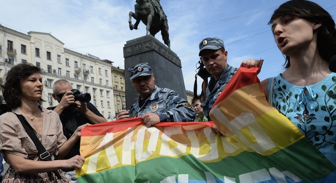 V Rusiji so shodi LGBT gibanja prepovedani. 