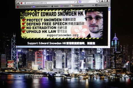 Site de apoio Edward Snowden é divulgado na internet em Hong Kong Fonte: AP