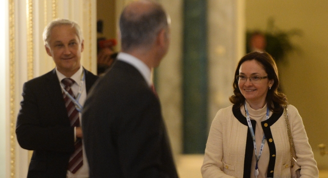 Nabiullina é a primeira mulher a assumir presidência do Banco Central Foto: ITAR-TASS