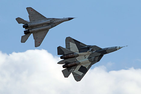 Moscow engineers are designing a 6th generation fighter jet. Pictured: Russian fifth-generation fighter jet T-50.