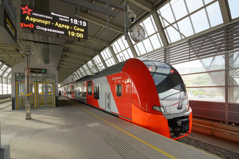 The new railway lines link Sochi, Olympic facilities and the local airport. Source: ITAR-TASS