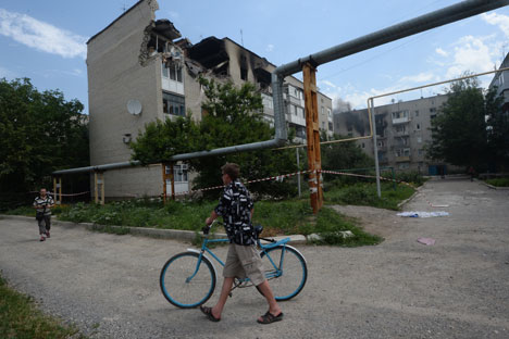 Kiev negou qualquer envolvimento no lançamento de projéteis sobre a cidade russa de Donetsk Foto: RIA Nóvosti