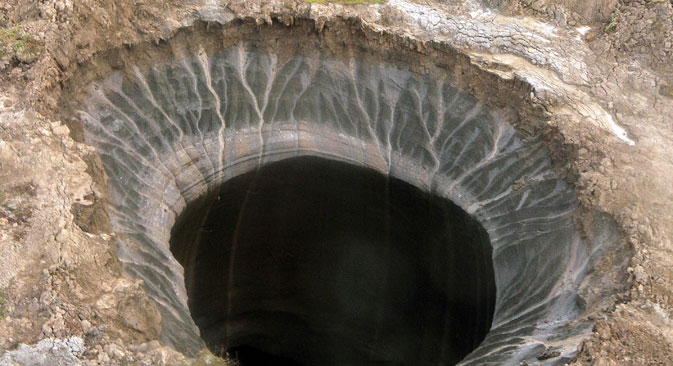 A giant crater discovered in Yamalo-Nenets Autonomous Region. Source: ITAR-TASS