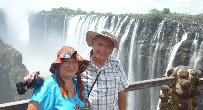 At the Victoria Falls. Source: Personal Archive