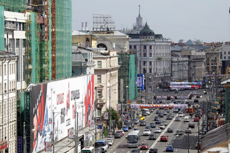 La publicidad de la capital rusa está en un proceso de transformación. Fuente: Antón Denisov/RIA Novosti. 